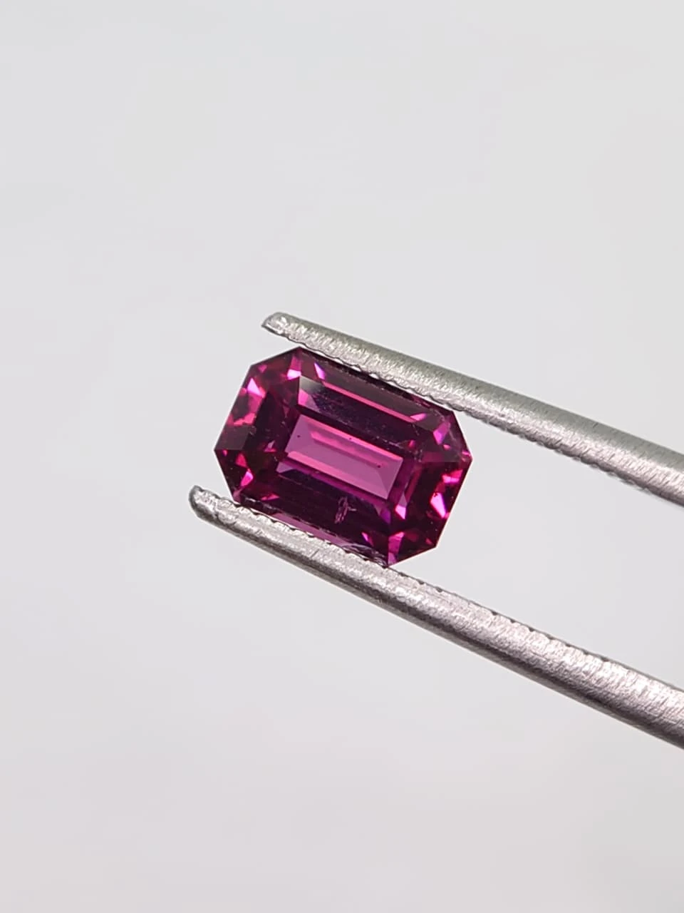 1.8ct Natural Emerald Cut Faceted Malaya Garnet from Tanzania — view 4
